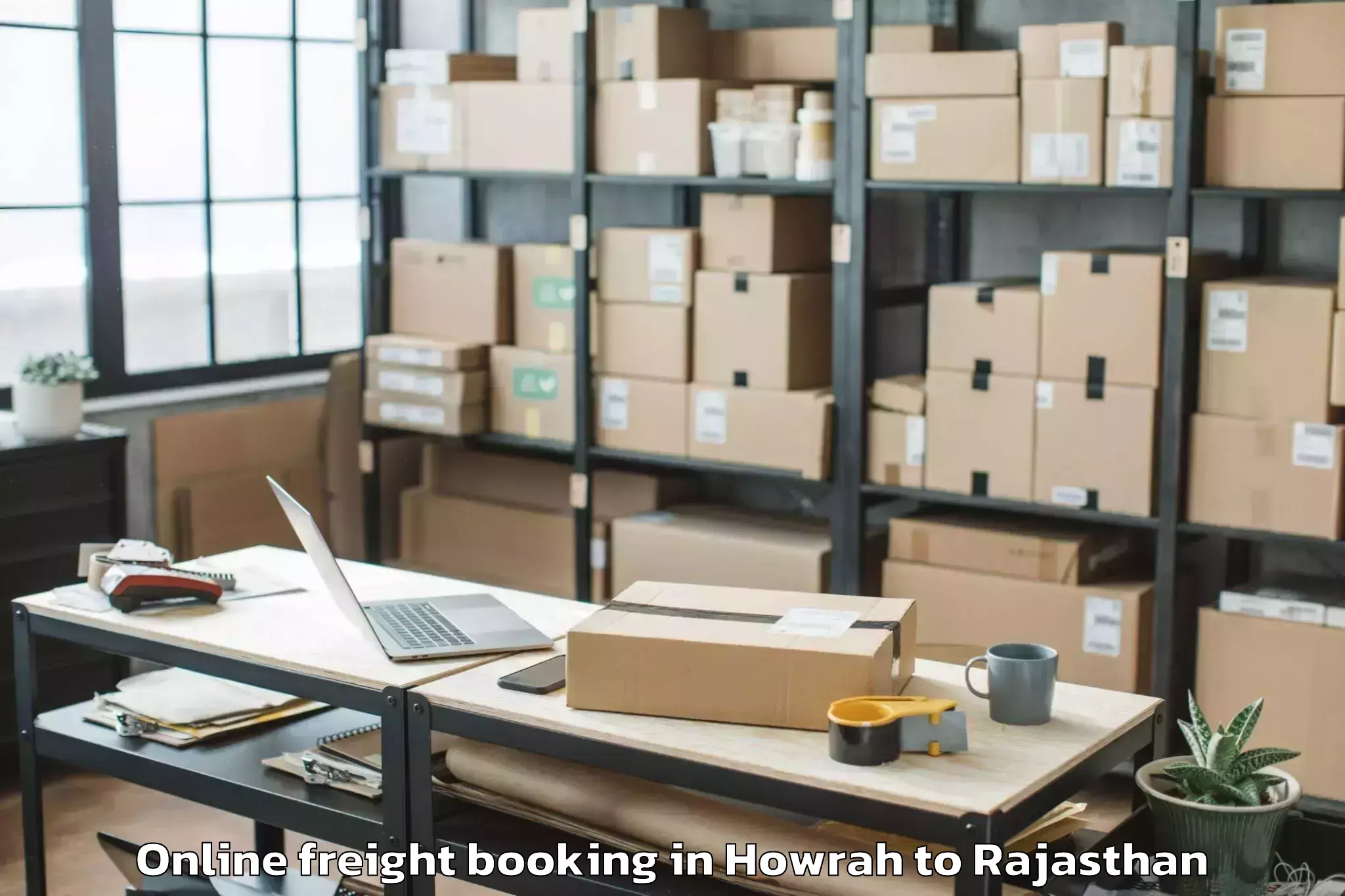 Affordable Howrah to Indergarh Online Freight Booking